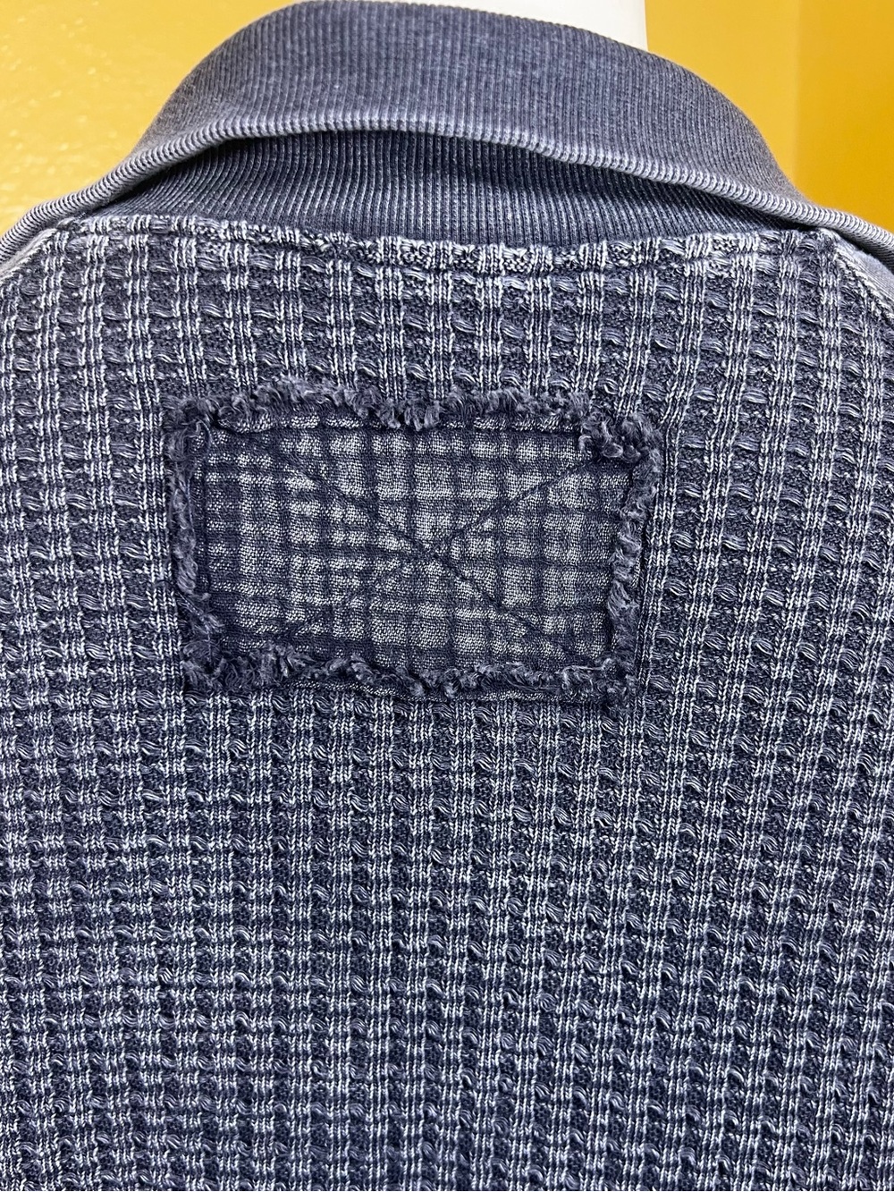 Easel Los Angeles Oversized Waffle Knit Half Zip Pullover Gray Large - Picture 6 of 8